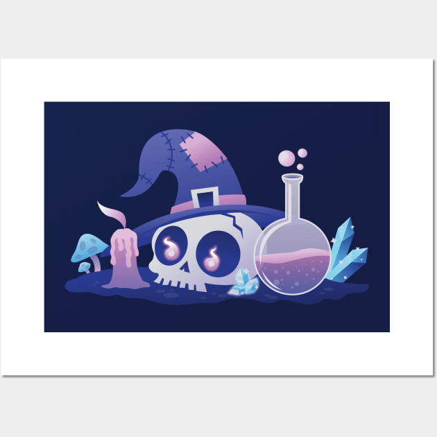 Skull and Potion Wall Art by Kappacino Creations